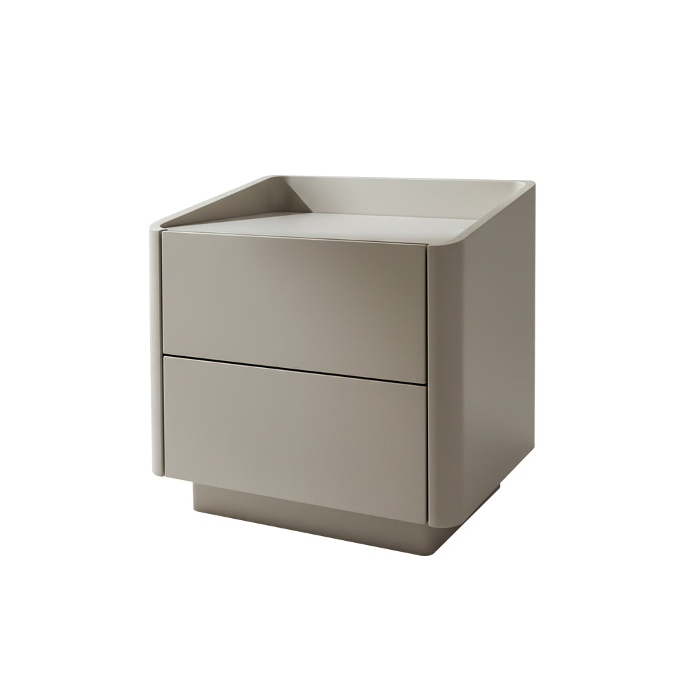 Italian Minimalism Slate Top Bedside Table - Modern Nightstand