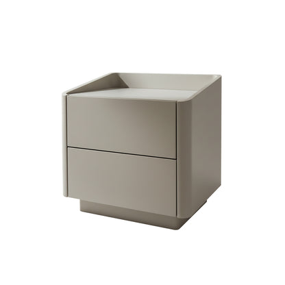 Italian Minimalism Slate Top Bedside Table - Modern Nightstand