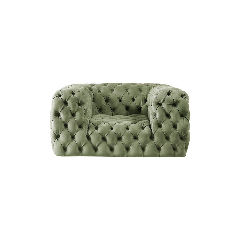 Modern Minimalist Single Seater Button-Tufted Sofa