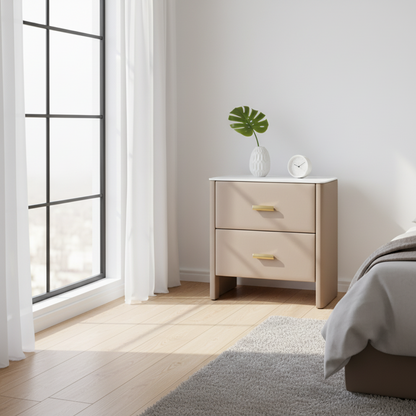 Italian Minimalism Slate Top Stool Bedside Table - Dual Function