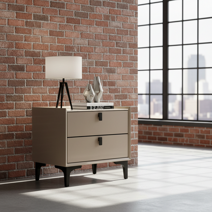 Light Luxury Slate High Foot Bedside Table