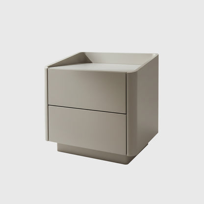 Italian Minimalism Slate Top Bedside Table - Modern Nightstand